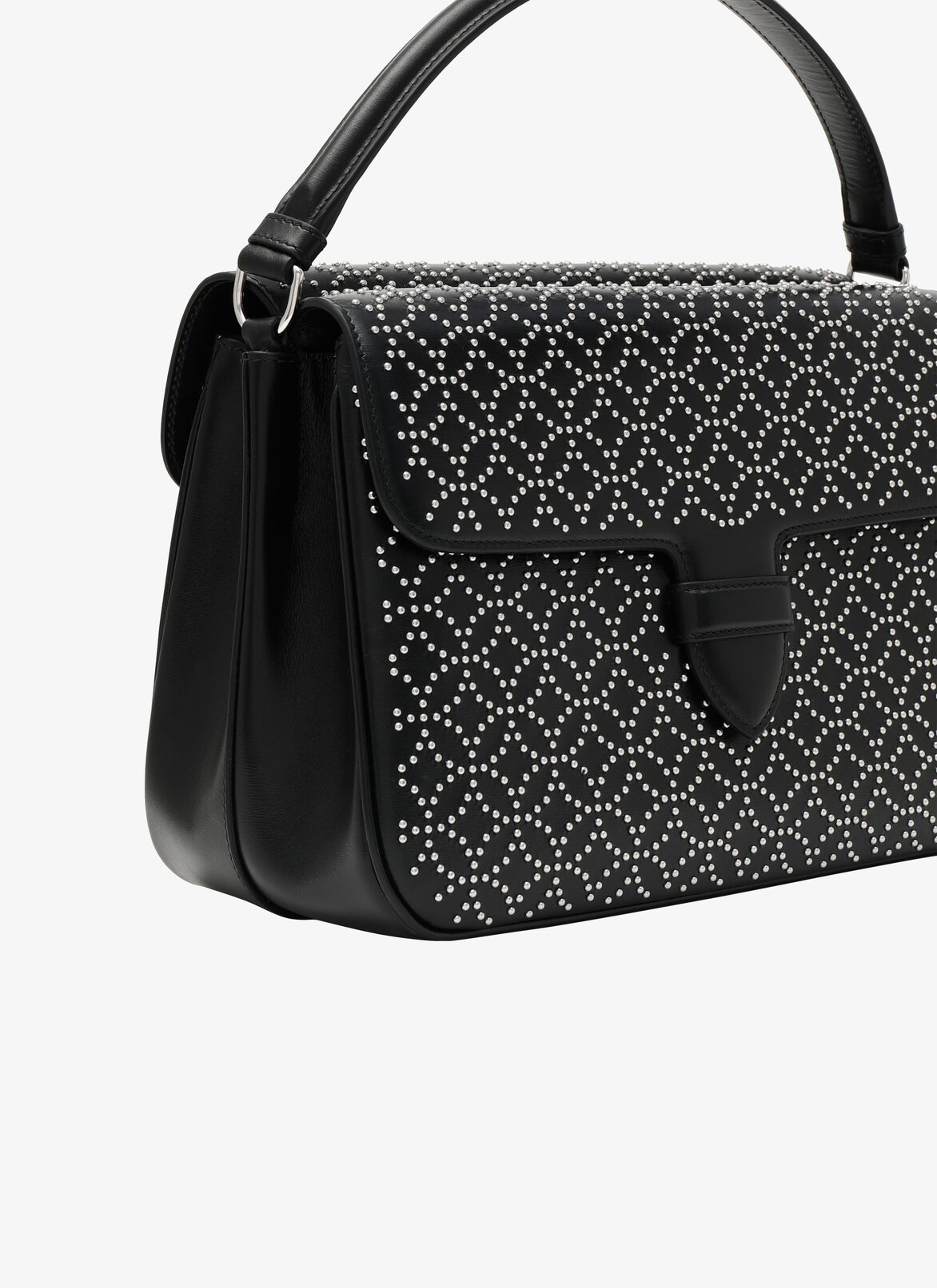 CLOSED BAG IM CUIR LUX CLOU ARABESQUE BLACK ALAÏA BLACK  CLOSED BAG IM CUIR LUX CLOU ARABESQUE BLACK